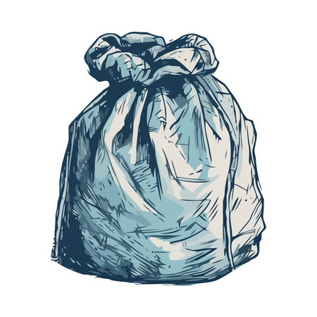 Full sack of garbage on dirty backgroundのイラスト素材