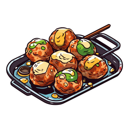 Freshness and flavor on a plate, a gourmet homemade mealのイラスト素材