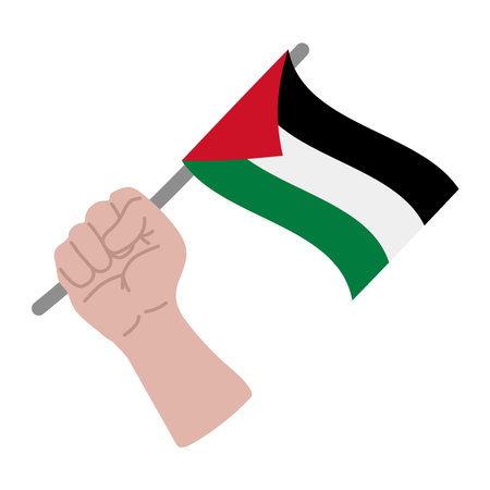palestine flag designのイラスト素材