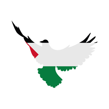 palestine peace dove designのイラスト素材