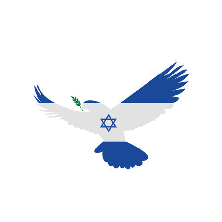 israel peace dove illustrationのイラスト素材