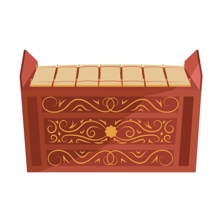 gamelan xylophone music instrumentのイラスト素材