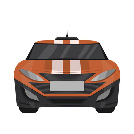 rally racing carのイラスト素材