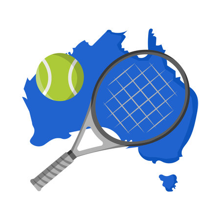 australia tennis designのイラスト素材