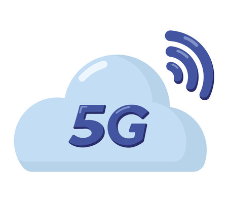 5G cloud storageのイラスト素材