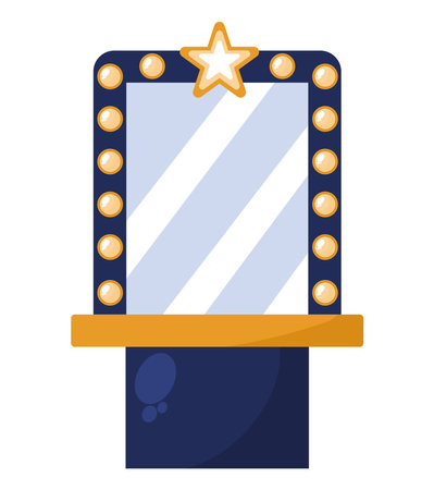 theater celebrity mirrorのイラスト素材