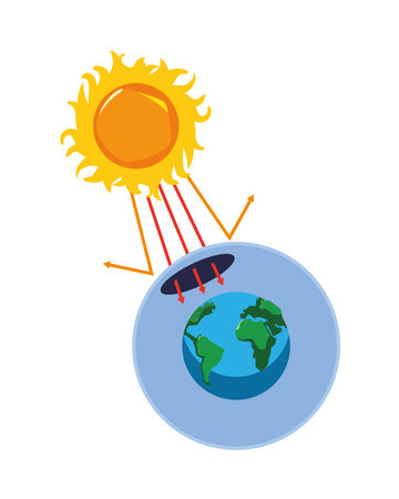 greenhouse effect global crisisのイラスト素材