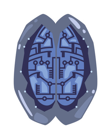 artificial intelligence brain innovationのイラスト素材