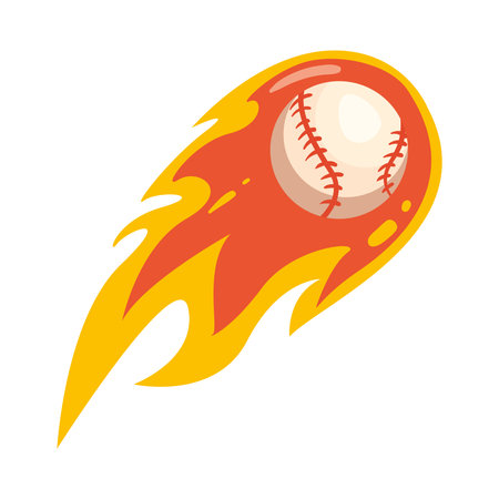 baseball fireball speedのイラスト素材