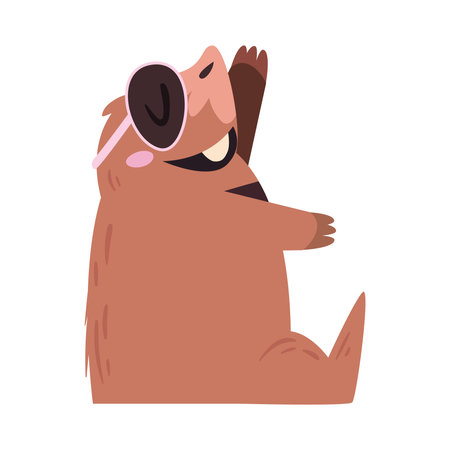 cute beaver animalのイラスト素材