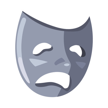 theater tragedy maskのイラスト素材