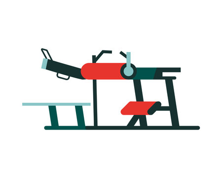 Bench press gym machine vector illustrationのイラスト素材