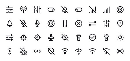Toggles Icon Set - Switches, Controls, Interface Toggle Symbolsのイラスト素材