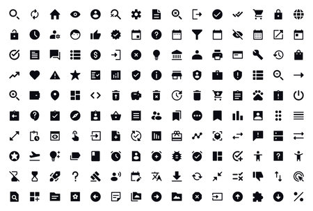user interface pixel perfect editable icon set