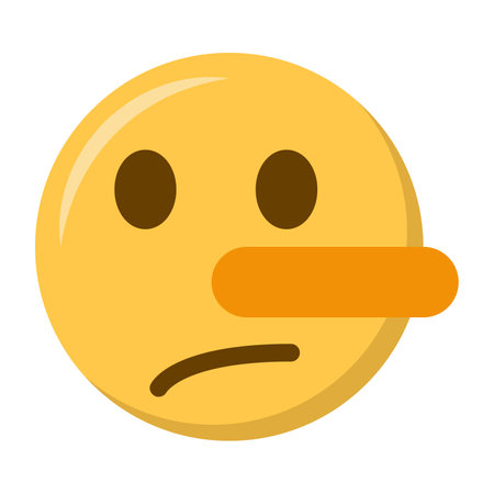 Lying face emoji iconのイラスト素材
