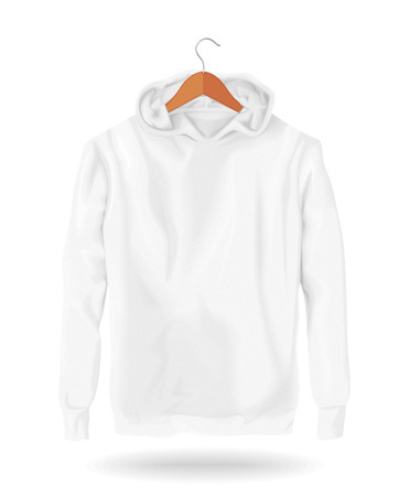 Mock-up Hoodie Template Hanger Advertising Store Fashion Casual Apparel Whiteのイラスト素材