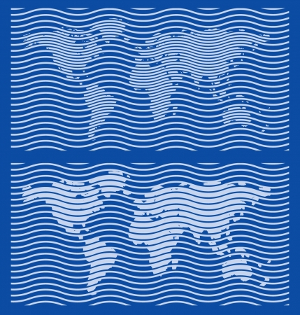 Coarse World Map Guilloche Designsのイラスト素材