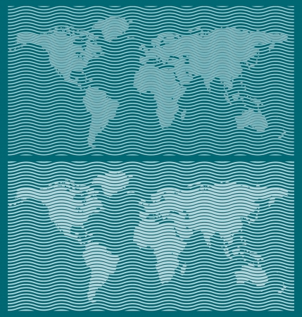 Fine World Map Guilloche Designsのイラスト素材