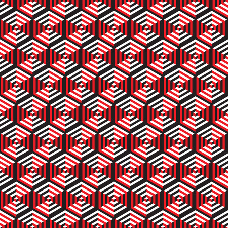Seamless Optical Illusion Honeycomb Pattern Textureのイラスト素材