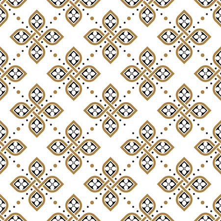 Seamless damask floral geometric pattern wallpaper. Vector format.のイラスト素材