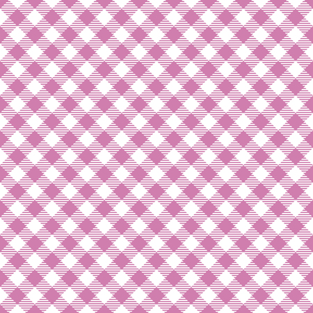 Seamless Pink Gingham Fabric Textile Patternのイラスト素材