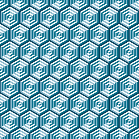 Seamless Abstract Geometric Optical Illusion Patternのイラスト素材