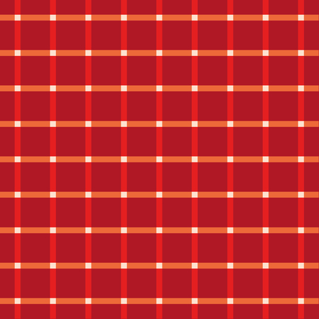Seamless Red Coarse Checkered Plaid Fabric Pattern Textureのイラスト素材