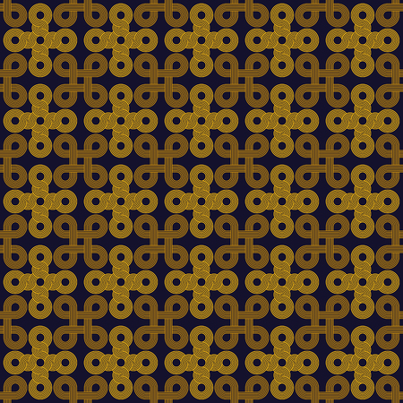 Seamless Art Deco rope cord knot background texture patternのイラスト素材