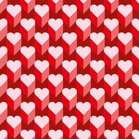Seamless Heart Pattern. Ideal for Valentine's Day Card or Wrapping Paper.のイラスト素材