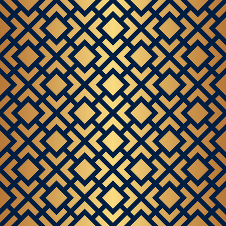 Seamless Art Deco Pattern with Gold Gradientのイラスト素材