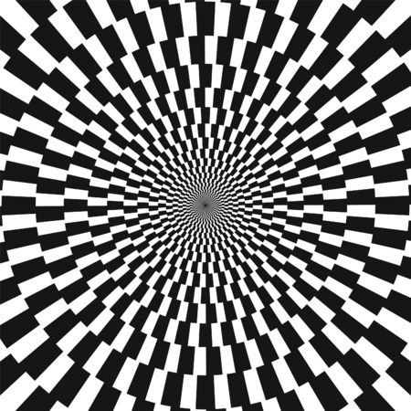 Vector Checkered Vortex Spiral Swirl Backgroundのイラスト素材