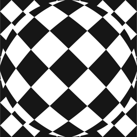 Vector Checkered Pattern with Fisheye Lens Effect. Also available in a set.のイラスト素材
