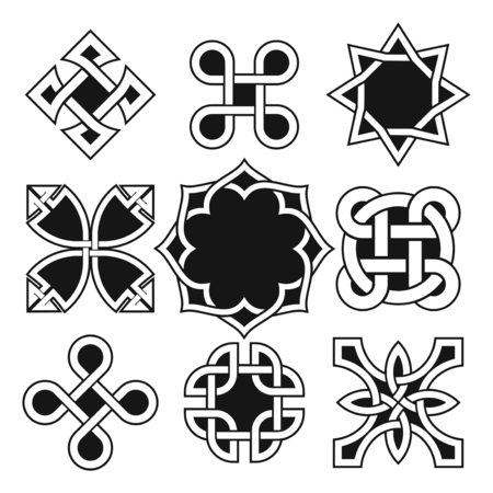 Celtic Knots in Vector Editable Formatのイラスト素材