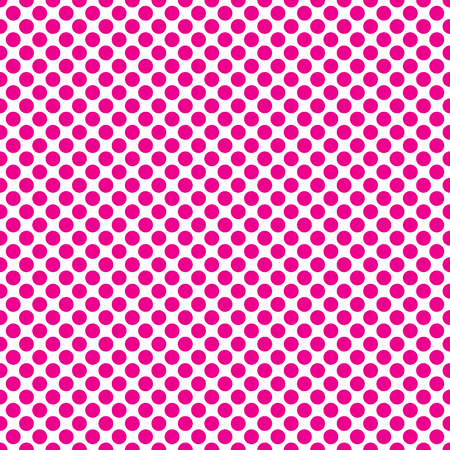 Seamless fuchsia polka dots pattern texture backgroundのイラスト素材