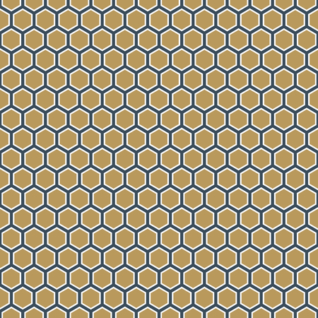 Seamless hexagonal honeycomb pattern texture background. Black, red and white pattern.のイラスト素材