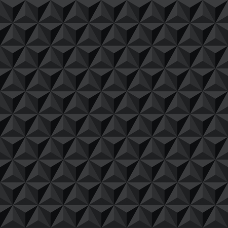Seamless black abstract geometric dark shadow facet patternのイラスト素材