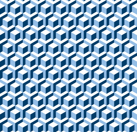 Seamless 3d isometric cube geometric abstract render pattern.のイラスト素材