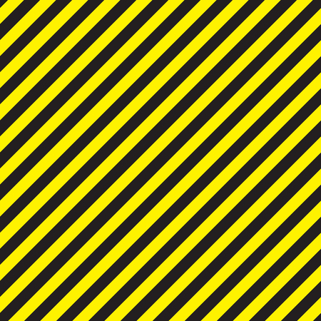 Seamless chevron diagonal black and yellow warning stripesのイラスト素材