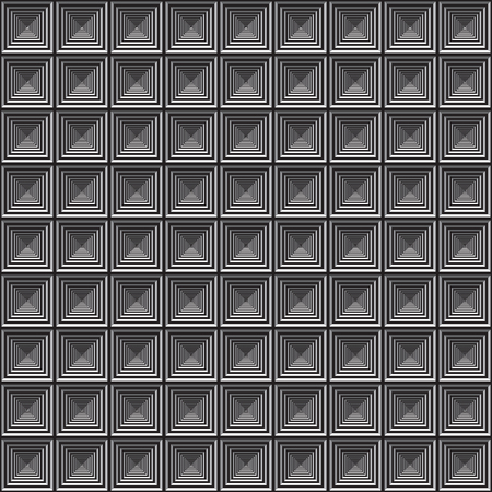 Seamless Vector Concentric Square Grid Pattern Textureのイラスト素材