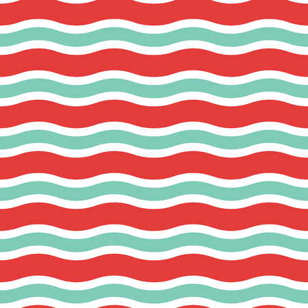 Seamless Christmas wave stripe pattern. Ideal for Christmas gift wrapping paper.のイラスト素材