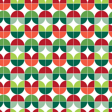 Seamless Christmas gift wrapping paper pattern. Christmas leaf pattern background.のイラスト素材