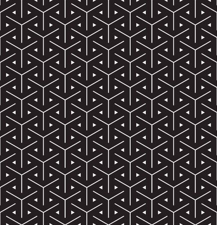 Seamless abstract intersecting hexagon weave mesh patternのイラスト素材
