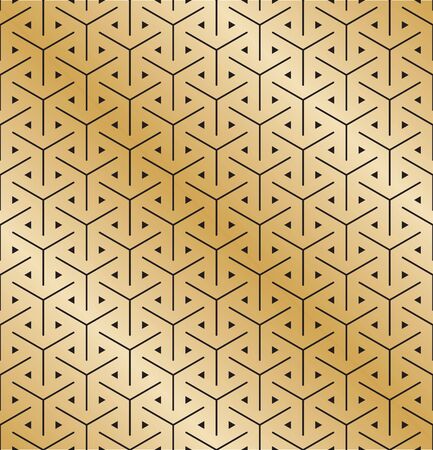 Seamless gold islamic pattern. Intersecting geometric pattern background.のイラスト素材