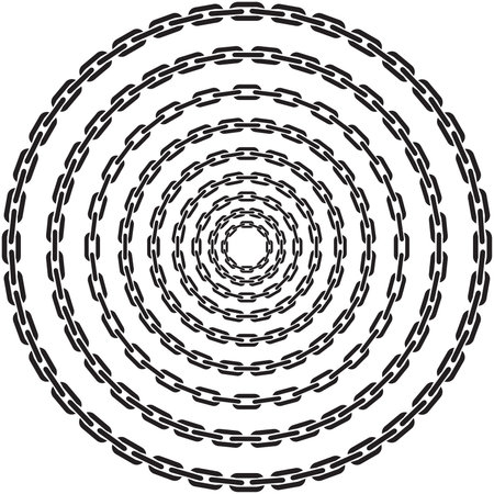 Collection of round chain border frames in various sizes. Ideal for use in label designs.