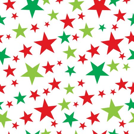 Seamless Christmas star wrapping paper patternのイラスト素材
