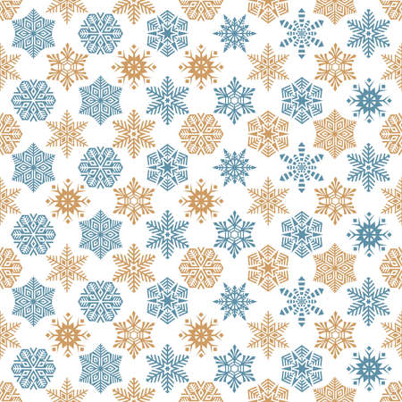 Seamless Christmas Snowflake Gift Wrapping Paper Patternのイラスト素材