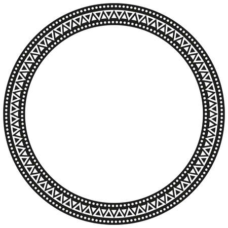Round African border frame design.のイラスト素材
