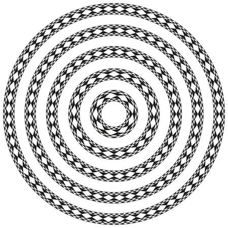 Round African tribal ethnic border frame design in a range of sizes.のイラスト素材