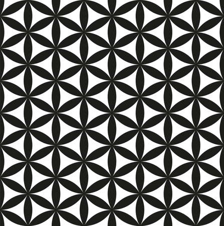 Seamless abstract geometric circle intersect patternのイラスト素材