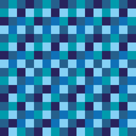 Seamless blue multi coloured square pattern backgroundのイラスト素材